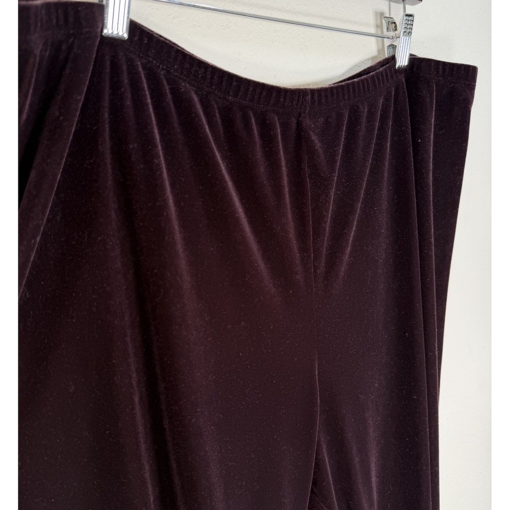 Eileen Fisher Pants Womens Sz 3X Cassis Velvet Stretch Pull On *Read Description